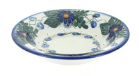 Polish Pottery Forget Me Not Soup Plate with Rim