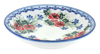 Polish Pottery Cherry Red Bouquet Large Salad Bowl