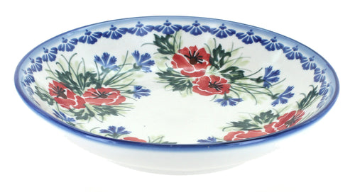 Polish Pottery Cherry Red Bouquet Large Salad Bowl