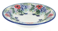 Polish Pottery Summer Garden Soup Plate with Rim