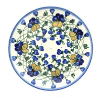 Polish Pottery Pansies Dessert Plate
