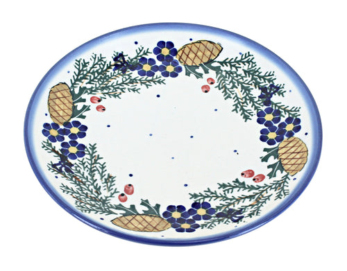 Polish Pottery Pinecone Dessert Plate