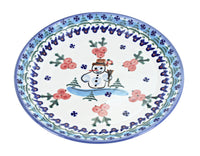 Polish Pottery Frosty Duo Dessert Plate