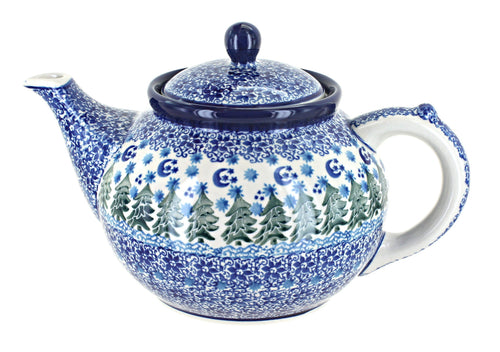 Polish Pottery Evergreen Magic Medium Teapot
