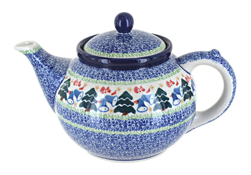 Polish Pottery Winter Bells Medium Teapot