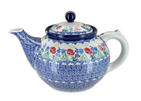 Polish Pottery Memory Garden Medium Teapot