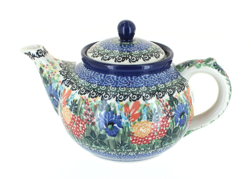 Polish Pottery Summer Blooms Medium Teapot