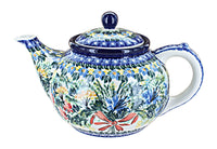 Polish Pottery Day Lily Bouquet Medium Teapot