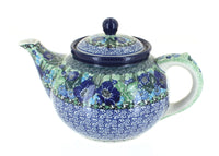 Polish Pottery Sapphire Fields Medium Teapot