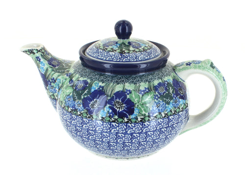 Polish Pottery Sapphire Fields Medium Teapot