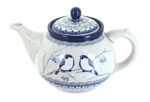 Polish Pottery Bluebird Medium Teapot
