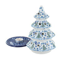 Evergreen Magic Large Christmas Tree Luminary Polish Pottery