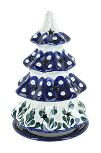 Polish Pottery Alyce Large Christmas Tree Luminary