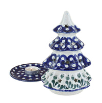 Alyce Large Christmas Tree Luminary Polish Pottery