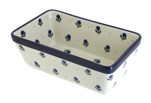 Polish Pottery Blueberry Loaf Baker