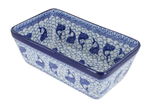 Polish Pottery Mosaic Beach Loaf Baker