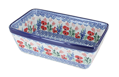 Polish Pottery Dreaming of Poppies Loaf Baker