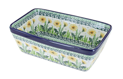 Polish Pottery Dandelion Loaf Baker