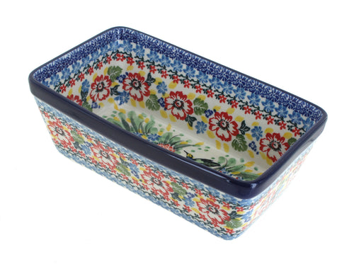 Polish Pottery Hummingbird Loaf Baker