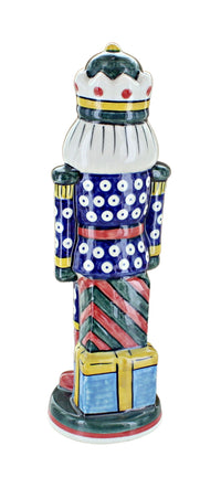 Classic Christmas Large Nutcracker Figurine Polish Pottery