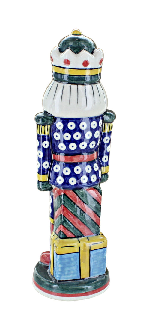 Classic Christmas Large Nutcracker Figurine Polish Pottery