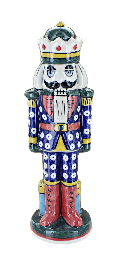 Polish Pottery Classic Christmas Large Nutcracker Figurine