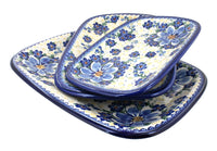 Polish Pottery Daisy Surprise 3 Piece Rectangular Serving Set