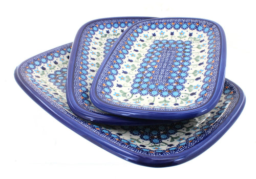 Polish Pottery Savannah 3 Piece Rectangular Serving Set