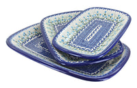 Polish Pottery Misty 3 Piece Rectangular Serving Set