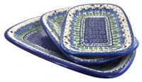 Polish Pottery Garden Tulip 3 Piece Rectangular Serving Set