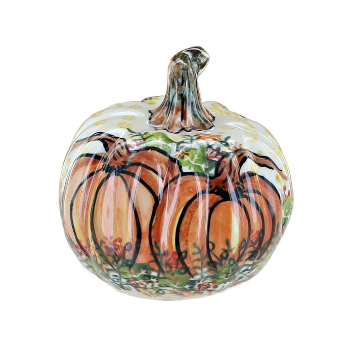Polish Pottery Harvest Festival Pumpkin Figurine