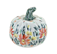 Polish Pottery Fall Forest Pumpkin Figurine
