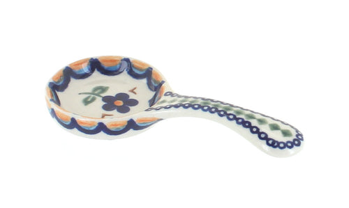 Polish Pottery Aztec Flower Candle Holder