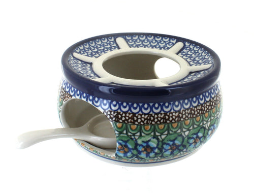 Polish Pottery Mardi Gras Teapot Warmer