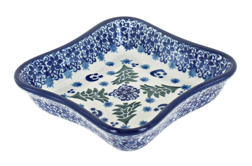 Polish Pottery Evergreen Magic Small Square Dish