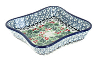 Polish Pottery Noelle Small Square Dish