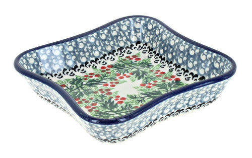 Polish Pottery Noelle Small Square Dish
