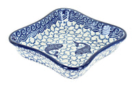 Polish Pottery Mosaic Beach Small Square Dish