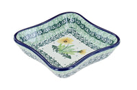 Polish Pottery Dandelion Small Square Dish