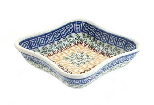 Athena Small Square Dish Polish Pottery