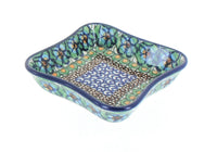 Polish Pottery Mardi Gras Small Square Dish