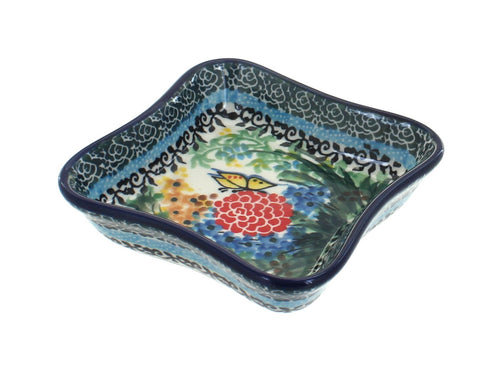 Polish Pottery Teresa Small Square Dish