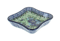 Polish Pottery Sapphire Fields Small Square Dish