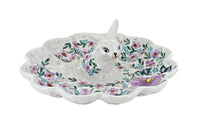 Polish Pottery Lilac Garden Bunny Egg Plate