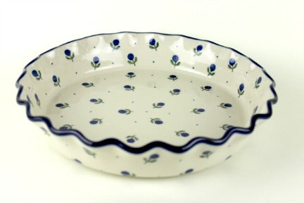 Blueberry Pie Plate Polish Pottery