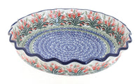 Polish Pottery Spring Tulip Pie Plate