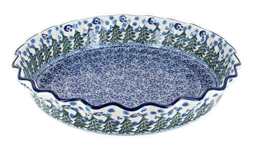 Polish Pottery Evergreen Magic Pie Plate