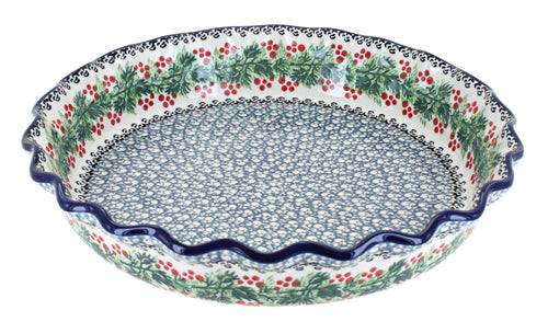 Polish Pottery Noelle Pie Plate