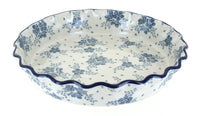 Polish Pottery Blue Fleur Pie Plate