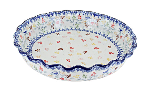 Polish Pottery Autumn Grove Pie Plate